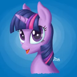 Size: 1280x1280 | Tagged: safe, artist:jorichi, derpibooru import, twilight sparkle, pony, unicorn, bust, colored pupils, digital art, painting, solo, tumblr