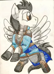 Size: 769x1038 | Tagged: safe, artist:dragonpop1, derpibooru import, ponified, pegasus, pony, dynasty warriors, sima zhao, solo, traditional art