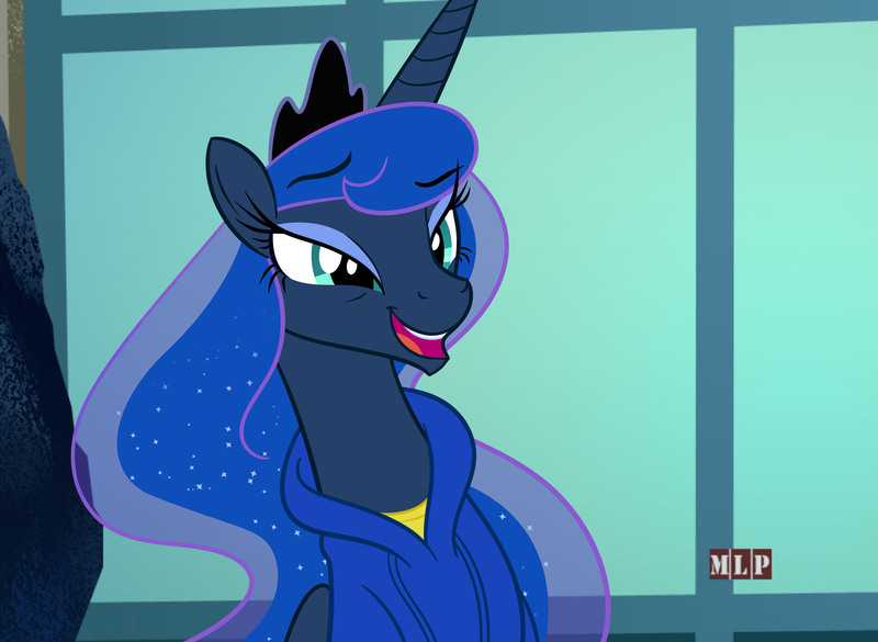 Size: 3475x2539 | Tagged: artist:mellowhen, carlos, clothes, derpibooru import, hoodie, lidded eyes, magic school bus, open mouth, parody, princess luna, safe, smiling, smirk, solo