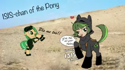 Size: 1968x1105 | Tagged: barely muslim, derpibooru import, islamic state, melon, oc, oc:isis-chan, pony creator, safe, terrorist, unofficial characters only