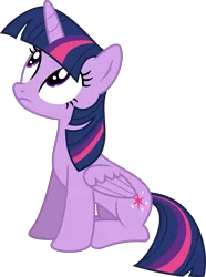Size: 4808x6462 | Tagged: dead source, safe, artist:sapphire-beauty0, derpibooru import, twilight sparkle, twilight sparkle (alicorn), alicorn, pony, absurd resolution, female, looking up, mare, simple background, sitting, solo, transparent background, vector