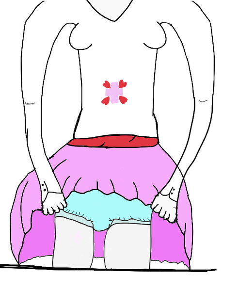 Size: 576x704 | Tagged: 1000 hours in ms paint, artist needed, barely pony related, clothes, derpibooru import, diaper, diaper fetish, female, human, humanized, ms paint, nurse redheart, questionable, skirt, solo, solo female, upskirt, why