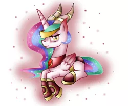 Size: 3000x2500 | Tagged: alexstrasza, artist:paintedhooves, derpibooru import, horns, princess celestia, safe, solo, warcraft