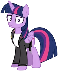 Size: 6000x7309 | Tagged: safe, artist:bobsicle0, artist:dasprid, artist:racefox, artist:sebisscout1997, artist:uxyd, derpibooru import, edit, twilight sparkle, twilight sparkle (alicorn), alicorn, pony, 1950s, 50's fashion, absurd resolution, clothes, female, greaser, jacket, leather jacket, mare, simple background, transparent background, vector