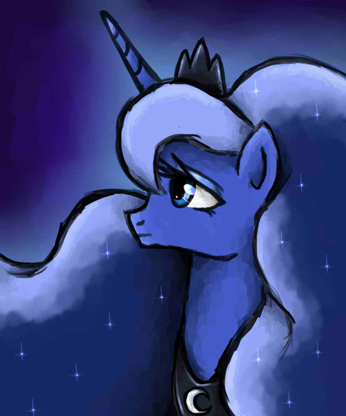 Size: 1000x1200 | Tagged: safe, artist:denigirl, derpibooru import, princess luna, portrait, solo