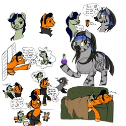 Size: 1024x1024 | Tagged: safe, artist:rinsowaty, artist:sourcherry, derpibooru import, oc, oc:pretty wreck, unofficial characters only, pony, unicorn, zebra, fallout equestria, colored, female, filly, greaser