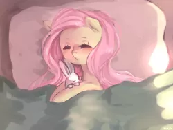 Size: 1280x965 | Tagged: angel bunny, artist:marinakirby, derpibooru import, fluttershy, safe, sleeping