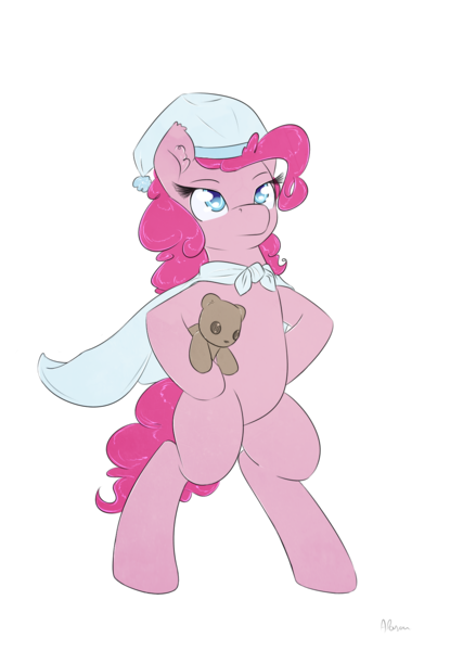 Size: 1125x1625 | Tagged: safe, artist:alasou, deleted from derpibooru, derpibooru import, pinkie pie, pony, bipedal, plushie, simple background, solo, transparent background