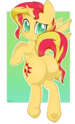 Size: 760x1250 | Tagged: suggestive, artist:higgly-chan, derpibooru import, sunset shimmer, alicorn, pony, alicornified, bunset shimmer, plot, race swap, shimmercorn, solo
