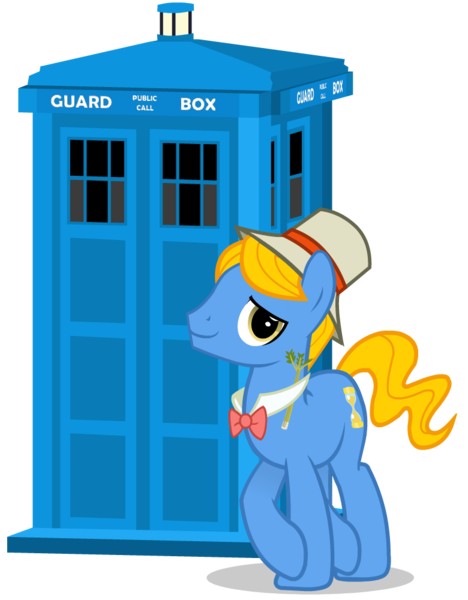 Size: 780x1000 | Tagged: artist:theevilflashanimator, crossover, derpibooru import, doctor who, doctor whooves, fifth doctor, hat, peter davison, ponified, safe, simple background, tardis, time turner, transparent background, vector