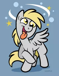 Size: 800x1028 | Tagged: safe, artist:shuffle001, derpibooru import, derpy hooves, pegasus, pony, circling stars, dizzy, female, mare, solo