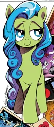 Size: 416x980 | Tagged: safe, artist:andypriceart, derpibooru import, idw, tealove, earth pony, pony, zen and the art of gazebo repair, spoiler:comic, spoiler:comic10, female, lidded eyes, mare, solo focus