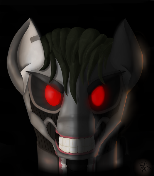 Size: 3240x3700 | Tagged: artist:koshakevich, cyborg, derpibooru import, fallout equestria, fallout equestria: project horizons, oc, oc:deus, safe, solo, unofficial characters only