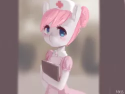 Size: 1280x960 | Tagged: anthro, artist:marinakirby, clipboard, clothes, derpibooru import, dress, nurse redheart, safe, solo