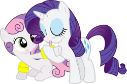 Size: 1024x681 | Tagged: artist:masem, blowing, blushing, cute, derpibooru import, diasweetes, floaty, inflatable, inflating, puffy cheeks, raribetes, rarity, safe, simple background, sisters, sweetie belle, transparent background, vector, water wings