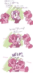 Size: 490x1118 | Tagged: safe, artist:haute-claire, derpibooru import, ruby pinch, sweetie belle, ask ruby pinch, ask, blushing, clothes, comic, cute, duality, eyes closed, eyes on the prize, frown, grin, hape, help, horn piercing, hug, meanie belle, open mouth, self ponidox, smiling, starry eyes, :t, tumblr, underhoof, wide eyes, wingding eyes