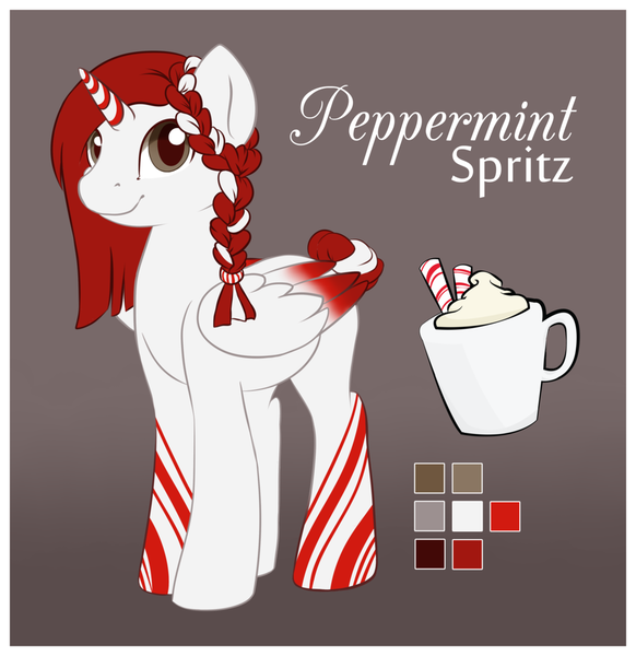 Size: 1024x1055 | Tagged: safe, artist:styxlady, derpibooru import, oc, oc:peppermint spritz, unofficial characters only, alicorn, pony, alicorn oc, solo