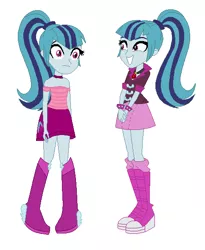 Size: 483x589 | Tagged: safe, artist:berrypunchrules, derpibooru import, sonata dusk, equestria girls, alternate costumes, alternate design, boots, bracelet, choker, clothes, high heel boots, human counterpart, jewelry, looking at you, pendant, pony counterpart, self ponidox, skirt, solo, spikes