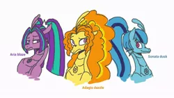 Size: 1024x576 | Tagged: safe, artist:miracle32, derpibooru import, adagio dazzle, aria blaze, sonata dusk, siren, equestria girls, rainbow rocks, the dazzlings