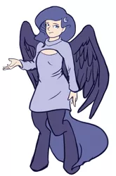 Size: 615x932 | Tagged: artist:daily, clothes, derpibooru import, keyhole turtleneck, oc, oc:selene, offspring, open-chest sweater, parent:anon, parent:oc:anon, parent:princess luna, safe, satyr, solo, sweater, turtleneck, unofficial characters only