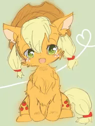 Size: 450x591 | Tagged: applecat, applejack, artist:tsukuda, cat, catified, chest fluff, cute, derpibooru import, jackabetes, pixiv, safe, species swap