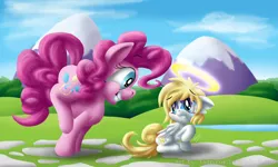 Size: 1200x722 | Tagged: artist:tarripup, derpibooru import, oc, oc:dreamstar, pinkie pie, safe