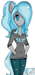 Size: 700x1488 | Tagged: ambiguous facial structure, anthro, artist:equestriagurl77, derpibooru import, oc, oc:tide, safe, solo, unofficial characters only