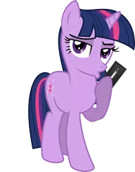 Size: 2000x2546 | Tagged: safe, artist:chevrolet-evilimpala, artist:flizzick, derpibooru import, twilight sparkle, pony, unicorn, duckface, female, lumia, lumia 800, mare, mobile phone, nokia, phone, simple background, solo, transparent background, unicorn twilight, vector