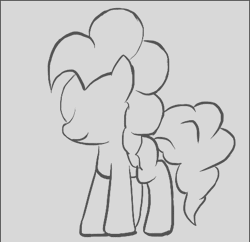 Size: 461x447 | Tagged: animated, artist:windust, derpibooru import, excited, gift art, jumping, monochrome, pinkie pie, safe, solo