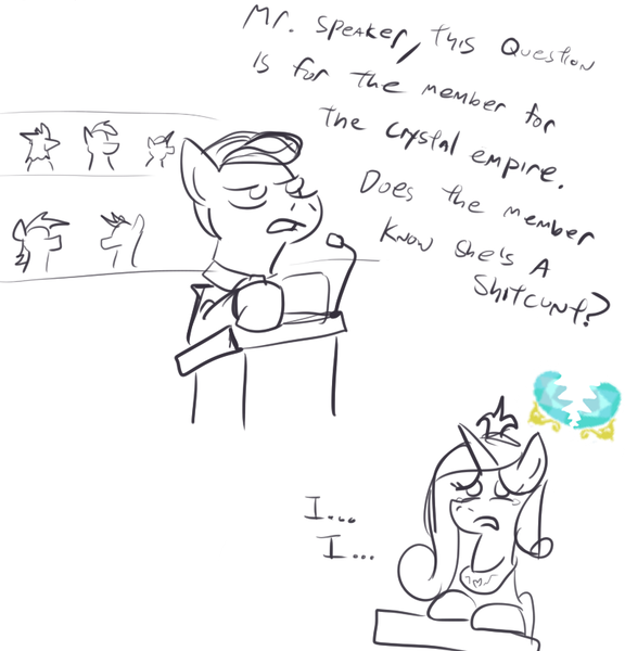 Size: 800x834 | Tagged: artist:jargon scott, crystal heart, derpibooru import, oc, parliament, parliamentary monarchy, princess cadance, safe, vulgar