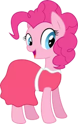 Size: 5000x7900 | Tagged: absurd resolution, artist:missbeigepony, clothes, dress, pink, pinkie pie, safe, simple background, solo, transparent background, vector
