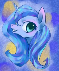 Size: 1000x1200 | Tagged: artist:thisis913, portrait, princess luna, s1 luna, safe, smiling, solo