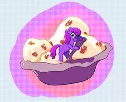 Size: 714x578 | Tagged: artist:tanmansmantan, derpibooru import, ice cream, oc, oc:raisin, ponies in food, safe, solo, spoon, tiny ponies, unofficial characters only