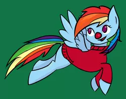 Size: 710x556 | Tagged: artist:askseraswisp, clothes, rainbow dash, rudolph, safe, solo, sweater