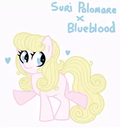 Size: 640x683 | Tagged: safe, artist:unoriginai, derpibooru import, oc, oc:chic magnifique, unofficial characters only, earth pony, pony, cute, offspring, parent:prince blueblood, parent:suri polomare, parents:suriblood, simple background, white background