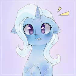 Size: 1000x1000 | Tagged: safe, artist:oouichi, derpibooru import, trixie, pony, unicorn, female, mare, solo, surprised