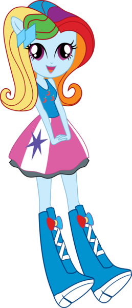 Size: 586x1363 | Tagged: safe, artist:xebck, derpibooru import, oc, oc:regenbogen, unofficial characters only, equestria girls, beauty, derp, donut steel, dutch, original character do not steal, simple background, solo, transparent background, vector, wat