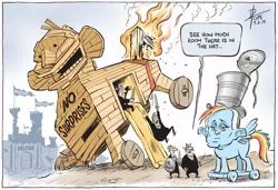 Size: 800x548 | Tagged: artist:david pope, editorial cartoon, political cartoon, rainbow dash, safe