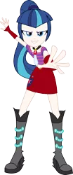 Size: 600x1437 | Tagged: safe, artist:alkonium, artist:caliazian, derpibooru import, edit, vector edit, shining armor, sonata dusk, equestria girls, rainbow rocks, gleaming shield, palette swap, recolor, rule 63, shining sonata, simple background, transparent background, vector, welcome to the show
