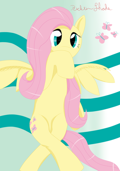 Size: 896x1280 | Tagged: artist:ricktin, fluttershy, medium, poster, safe, shy