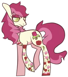 Size: 2338x2634 | Tagged: artist:riisusparkle, flower, looking back, roseluck, safe, simple background, solo, transparent background