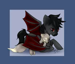 Size: 5244x4440 | Tagged: safe, artist:littlewolfstudios, derpibooru import, oc, oc:kirawolf, oc:qetesh, unofficial characters only, bat pony, pony, wolf, absurd resolution, cuddling, hug, snuggling, wing cuddle, winghug