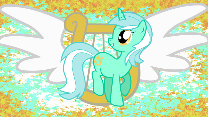 Size: 1920x1080 | Tagged: artist:bluefluffydinosaur, derpibooru import, lyra heartstrings, safe, vector, wallpaper