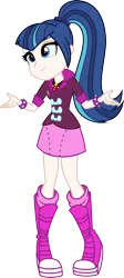 Size: 500x1119 | Tagged: safe, artist:alkonium, artist:claritea, derpibooru import, shining armor, sonata dusk, equestria girls, clothes swap, gleaming shield, palette swap, recolor, rule 63, shining sonata, shrug, simple background, transparent background