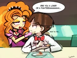 Size: 960x720 | Tagged: suggestive, artist:lumineko, derpibooru import, adagio dazzle, wiz kid, equestria girls, rainbow rocks, 30 minute art challenge, ahegao, ahegao dazzle, orgasm, scene interpretation, scene parody, spontaneous orgasm