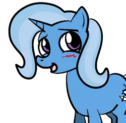 Size: 582x566 | Tagged: safe, artist:jackleapp, derpibooru import, trixie, pony, unicorn, blushing, female, mare, reaction image, simple background, solo, transparent background