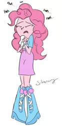 Size: 728x1466 | Tagged: safe, artist:silverwing, artist:sudosnz, derpibooru import, edit, pinkie pie, equestria girls, allergies, clothes, cold, cute, handkerchief, pre sneeze, sick, skirt, sneezing, sneezing fetish, tissue