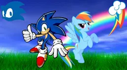 Size: 1354x745 | Tagged: artist needed, copy and paste, crossover, cutie mark, derpibooru import, logo, rainbow dash, safe, sonic team, sonic the hedgehog, sonic the hedgehog (series), source needed, useless source url