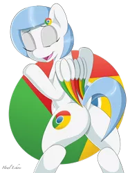 Size: 2448x3264 | Tagged: suggestive, artist:howl echoes, derpibooru import, oc, oc:google chrome, ponified, unofficial characters only, pegasus, pony, browser ponies, female, google chrome, high res, plot, simple background, solo, solo female, transparent background