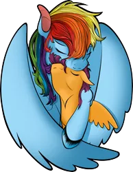 Size: 4417x5703 | Tagged: absurd resolution, artist:iamadinosaurrarrr, cuddling, derpibooru import, hug, leg hug, rainbow dash, safe, scootaloo, scootalove, simple background, snuggling, transparent background, winghug